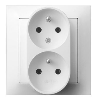 Ospel impresja GP-2YC/00 Gniazdo podwójne z/u niezamienność faz biały
