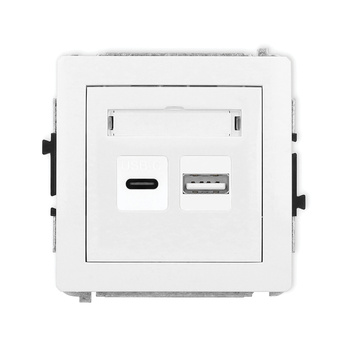 KARLIK DECO DCUSB-8  Ładowarka USB podwójna  USB C + USB A