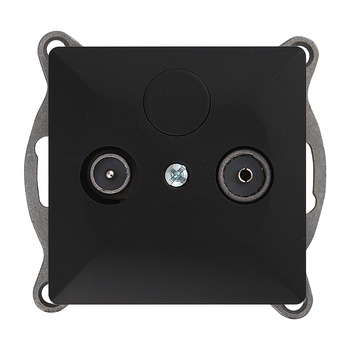 Gniazdo abonenckie "RTV" Pearl, 1,5dbt, GAP-P/K, czarny