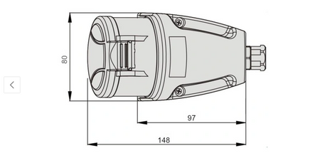 ELEKTROMET GSM32/4 GNIAZDO SIŁOWE STAŁE 32A IP44 400V 3P+Z