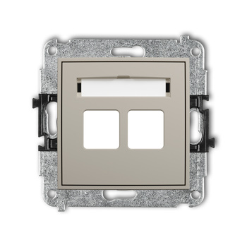 KARLIK MINI 60MGM-2P Mechanizm gniazda multimedialnego podwójnego bez modułu (standard Keystone)