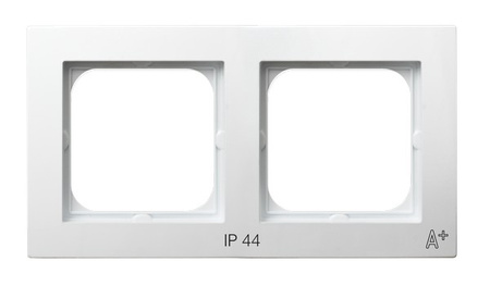 OSPEL AS ANTYBAKTERYJNY RH-2GA/00 Ramka podwójna do łączników IP-44 produkt zawiera nanocząsteczki srebra