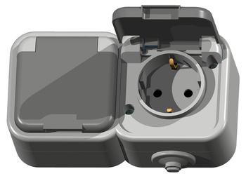 OSPEL DELFINA GNH-2DS/30/w Gniazdo bryzgoszczelne podwójne z/u schuko