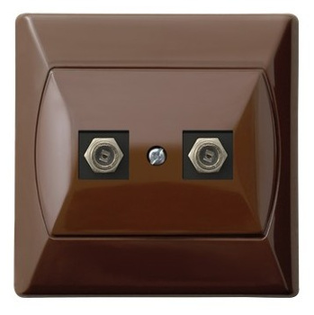 Ospel akcent gpa-2af/24 Gniazdo antenowe typu F podwójne