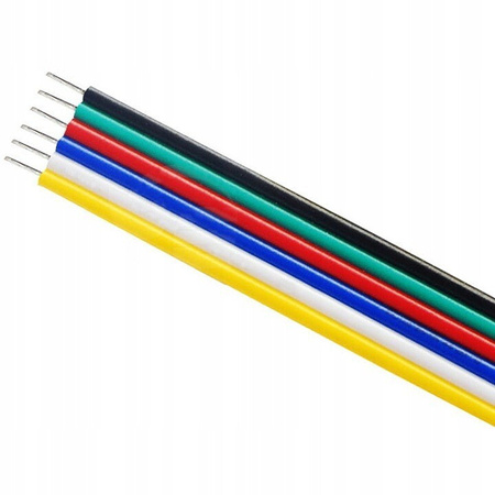 Przewód wstążkowy TLWY 6x0,22mm RGBCCT