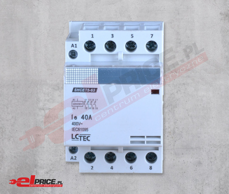 Lc tec shcet5-40  stycznik  modułowy 40a 4p 230v