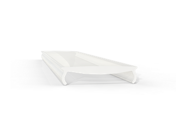 Szybka mleczna do profilu aluminiowego nawierzchniowego, narożnego, wpuszczanego 2 metry 1szt