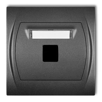 KARLIK LOGO 11LGM-1P Gniazdo multimedialne pojedyncze bez modułu (standard Keystone)