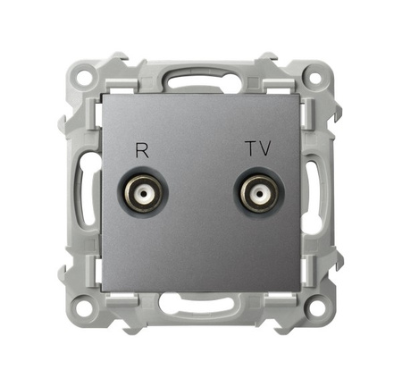 OSPEL SZAFIR GPA-10ZP/m/70 Gniazdo RTV przelotowe 10-dB szary