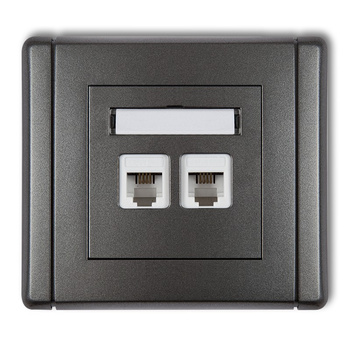 KARLIK FLEXI 11FGT-2  Gniazdo telefoniczne podwójne 2xRJ11