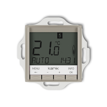 KARLIK MINI 60MRT-3.1 Mechanizm uniwersalnego elektronicznego tygodniowego regulatora temperatury (podświetlenie białe)