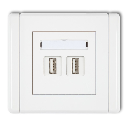 KARLIK FLEXI FGUSB-6  Gniazdo podwójne 2xUSB A-A 3.0