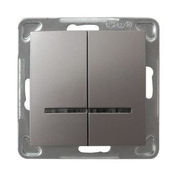 OSPEL IMPRESJA ŁP-2YS/m/23 Łącznik świecznikowy z podświetleniem tytan