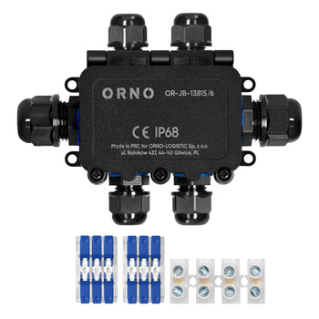 Puszka n/t HD IP68, 0,5-6,0mm² ,2 dławnice M20, 4 dławnice M16