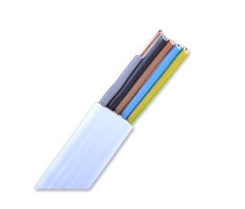 Przewód kabel YDYpżo 5x2,5 płaski biały 172153019C0100 NKT 1m