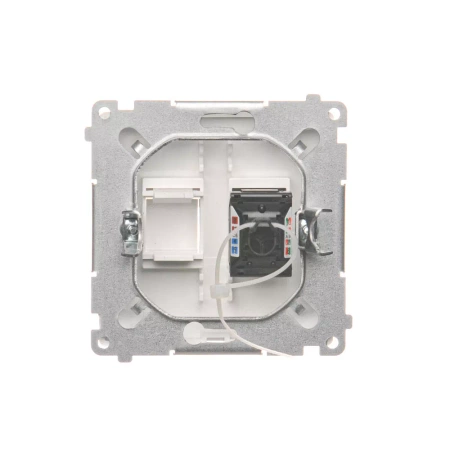 Kontakt-Simon Basic Gniazdo RJ45 kat. 6 poj. z przesł. BM61.01/11 Biały