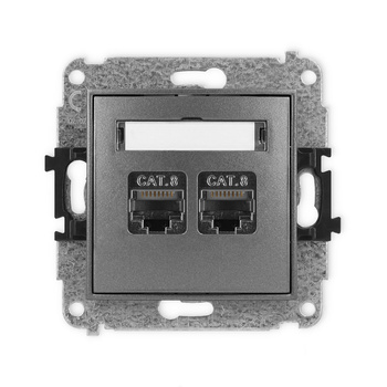 KARLIK ICON 11IGK-12  Gniazdo komputerowe podwójne 2xRJ45