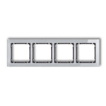 KARLIK DECO 15-11-DRS-4 Ramka uniwersalna poczwórna - efekt szkła (ramka: szara; spód: grafitowy)