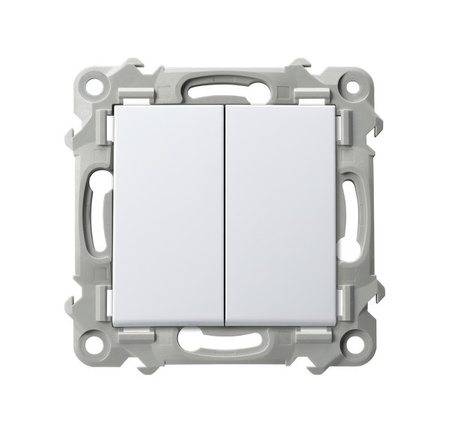 OSPEL SZAFIR ŁP-19Z/m/00 Łącznik podwójny krzyżowy biały