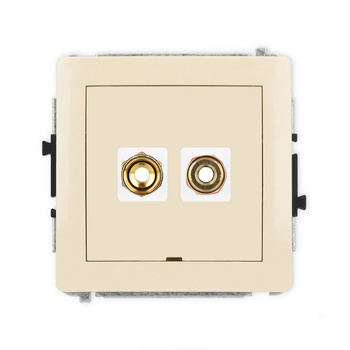 KARLIK DECO 1DGGBO-4  Gniazdo głośnikowe pojedyńcze