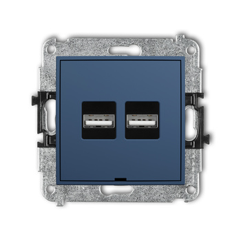 KARLIK MINI 64MCUSBBO-6 Mechanizm ładowarki USB podwójnej 2xUSB A, 15,5W max., 5V, 3.1A, bez pola opisowego
