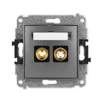 KARLIK ICON 11IGG-4  Gniazdo głośnikowe pojedyńcze (typu banan - czerwony i czarny