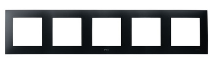 OSPEL SZAFIR RH-5Z/33 Ramka pięciokrotna do łączników IP-44 czarny