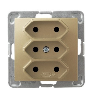 Ospel impresja GP-3Y/m/28 Gniazdo potrójne EURO złoto