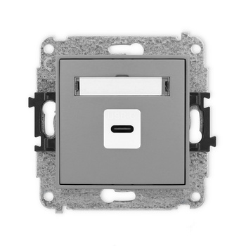 KARLIK MINI 27MGUSB-7  Gniazdo pojedyńcze  1xUSB C-C