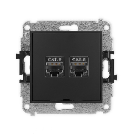 KARLIK ICON 12IGKBO-12  Gniazdo komputerowe podwójne 2xRJ45