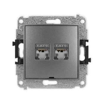 KARLIK MINI 11MGKBO-6  Gniazdo komputerowe podwójne 2xRJ45