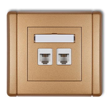 KARLIK FLEXI 8FGT-2  Gniazdo telefoniczne podwójne 2xRJ11