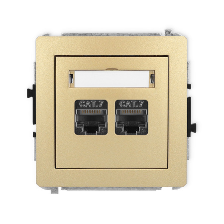 KARLIK DECO 29DGK-10  Gniazdo komputerowe podwójne 2xRJ45