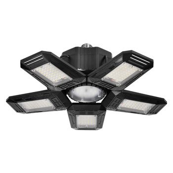 RIGEL LED lampa warsztatowa składana 5-skrzydłowa, E27 55W, 6500K, 4950lm