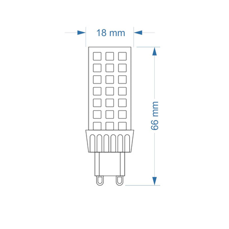 ŻARÓWKA G9 LED SMD CW 5,5W 600lm 3Y 4410 FF