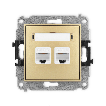KARLIK ICON 29IGK-4  Gniazdo komputerowe podwójne 2xRJ45