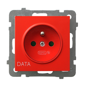 Ospel as GP-1GZDP/m/00 Gniazdo pojedyncze z uziemieniem DATA z przesłonami torów prądowych