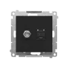 Kontakt-Simon 55 Gn. ant. „F” + RJ45 kat.6 (mod) TASFRJ45.01/149 Cz mat