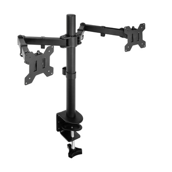 Obrotowy uchwyt biurkowy do dwóch monitorów, 13"-27″
