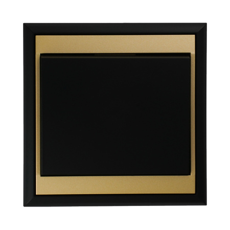 Łącznik p/t jednobiegunowy Luna, 10A, 250V, WP-1L, czarny/złoty