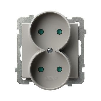 OSPEL SONATA GP-2RRP/m/82 Gniazdo podwójne z przesłonami torów, moduł