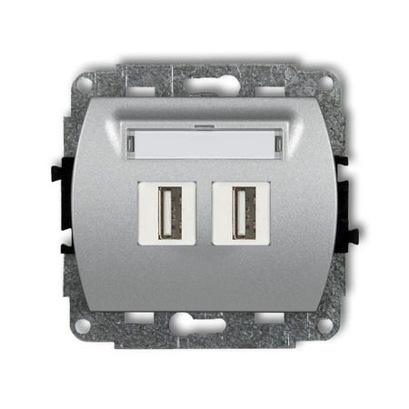 KARLIK TREND 7GUSB-2  Gniazdo podwójne 2xUSB A-A 2.0