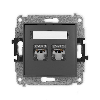 KARLIK MINI 28MGK-6  Gniazdo komputerowe podwójne 2xRJ45