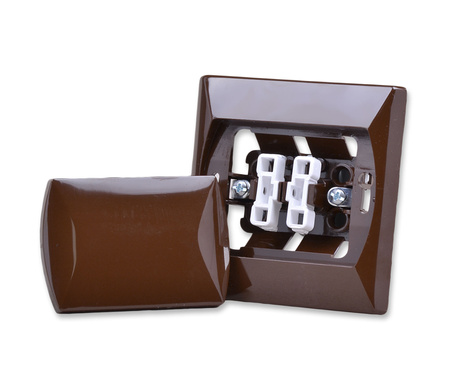 OSPEL AKCENT ŁP-1A/24 Łącznik jednobiegunowy brązowy