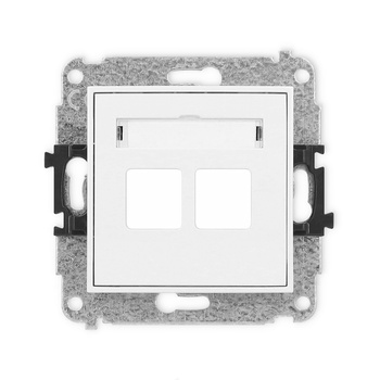 KARLIK ICON 25IGM-2P  Gniazdo multimedialne podwójnego bez modułu (standard Keystone)