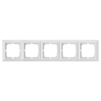 Ramka pieciokrotna Pearl, Ra-5P, biały