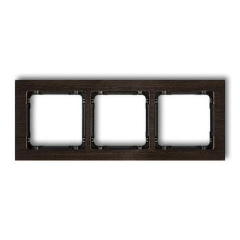KARLIK DECO DRD-3G Ramka uniwersalna potrójna - efekt drewna (ramka wenge; spód czarny)