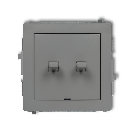 KARLIK DECO 27DWPUS-10.21 Łącznik jednobiegunowy  ze schodowym w stylu amerykańskim (dwa klawisze bez piktogramów