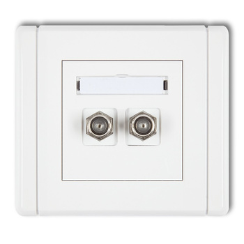 KARLIK FLEXI FGF-2.1  Gniazdo antenowe podwójne typu F (SAT) pozłacane