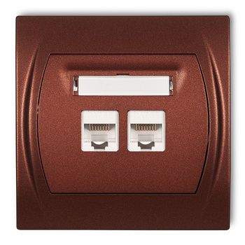 KARLIK LOGO 9LGK-2   Gniazdo komputerowe podwójne 2xRJ45